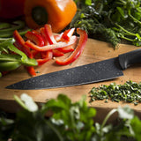 6 Piece Black Knife Set with peeler