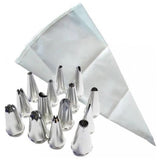 Piping Bag and Decorating Nozzle Set (13 pieces)