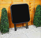 Black Folding Square Table