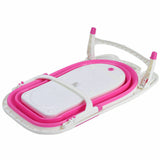 Flat Foldable Baby Bath Tub (Pink)