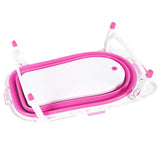 Flat Foldable Baby Bath Tub (Pink)