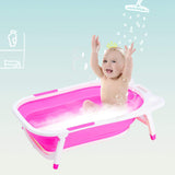Flat Foldable Baby Bath Tub (Pink)