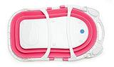 Flat Foldable Baby Bath Tub (Pink)
