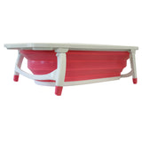 Flat Foldable Baby Bath Tub (Pink)