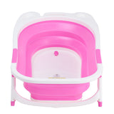 Flat Foldable Baby Bath Tub (Pink)