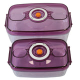 Air Tight Food Preservation Container (1.1L+2.2L) (Violet)