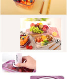 Airtight Food Preservation Storage Container (1.3L+2.6L) (Violet)