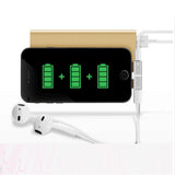 2 in 1 Lightning Splitter Headphone Adapter Charger (Gold)