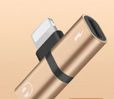 2 in 1 Lightning Splitter Headphone Adapter Charger (Gold)