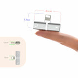 2 in 1 Lightning Splitter Headphone Adapter Charger (Red)