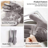 Multi Purpose Silicone Dishwashing Gloves with Bristles (Silver)