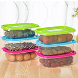 SuperGift Essentials - 3 Piece Plastic Food Storage Container (Large) (Pink)