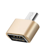 Aluminium USB 2.0/Micro USB Adaptor/Connector (Gold)