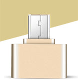 Aluminium USB 2.0/Micro USB Adaptor/Connector (Gold)