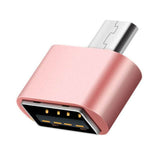 Aluminium USB 2.0/Micro USB Adaptor/Connector (Pink)