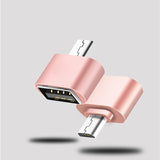 Aluminium USB 2.0/Micro USB Adaptor/Connector (Pink)