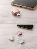 Aluminium USB 2.0/Micro USB Adaptor/Connector (Pink)