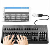 Aluminium USB 2.0/Micro USB Adaptor/Connector (Silver)