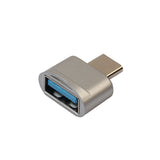 Aluminium USB 2.0/Micro USB Adaptor/Connector (Silver)