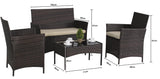 SLIM 4PC Rattan Furniture (Brown)