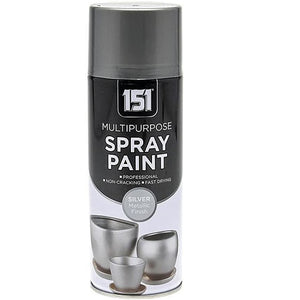 151 Metallic Silver Aerosol Spray Paint 400ML
