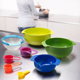 9 Piece Nested Food Preparation Bowl Set - Multicolour