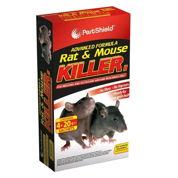 Pest Shield Rat & Mouse Killer 4x20g