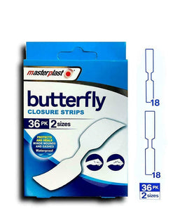 MasterPlast Butterfly Plasters, 36pk