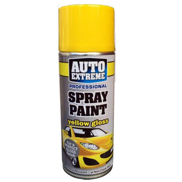 Auto Extreme Yellow Gloss Spray Paint -  400ml