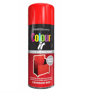 Colour It Crimosn Red Gloss Spray Paint - 400ml