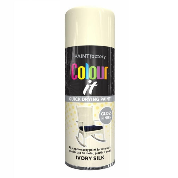 Colour It Ivory Silk Gloss Spray Paint 400ml