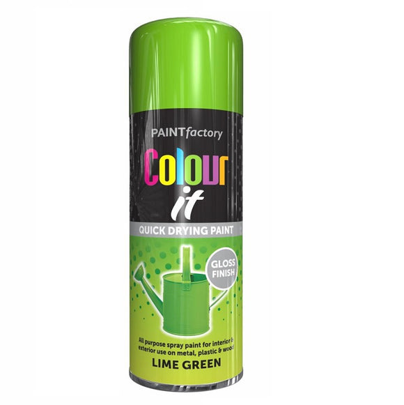 Colour It Lime Green Gloss Spray Paint - 400ml
