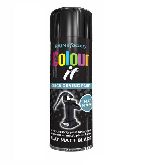 Colour It Black Matt Spray Paint - 250ml