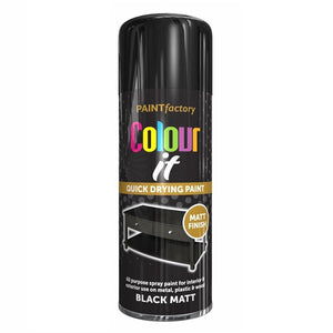 Colour It Black Matt Spray Paint 400ml - 1733PR