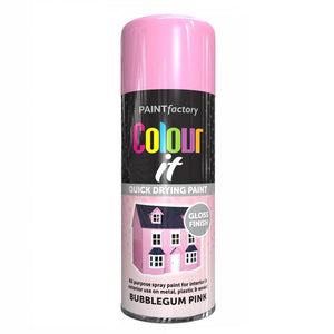 Colour It Bubblegum Pink Gloss Spray Paint 400ml