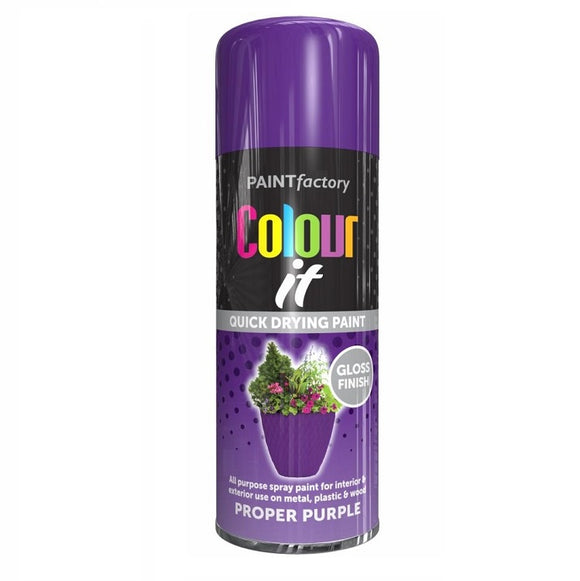 Colour It Proper Purple Gloss Spray Paint 400ml
