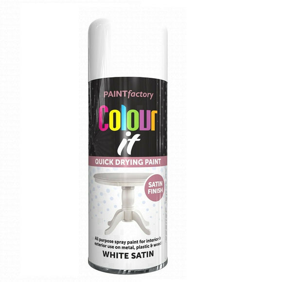 Colour It White Satin Spray Paint - 250ml