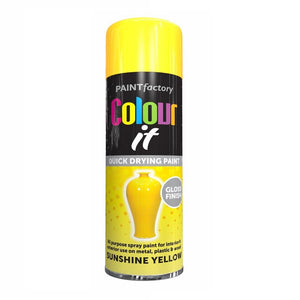 Colour It Sunshine Yellow Gloss Spray Paint - 250ml