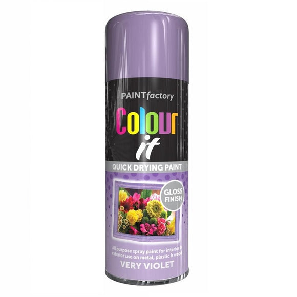 Colour It Very Violet Gloss Spray Paint 400ml