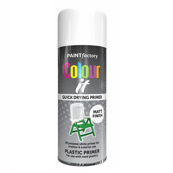 Colour It White Plastic Primer Spray Paint - 400ml