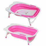 Flat Foldable Baby Bath Tub (Pink)