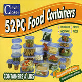 52 Piece Essential Plastic Food Storage Container Set