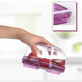 Airtight Food Preservation Storage Container (700ml+1400ml) (Violet)