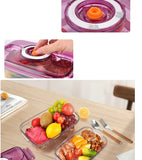 Airtight Food Preservation Storage Container (1L+2L) (Violet)