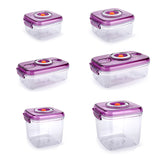 Airtight Food Preservation Storage Container (1.3L+2.6L) (Violet)