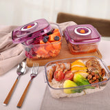 Air Tight Food Preservation Container (1.1L+2.2L) (Violet)