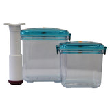 Airtight Food Preservation Storage Container (1.3L+2.6L) (Blue)