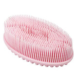 Multi Purpose Silicone Dish Washing Sponge with Bristles (Pink)