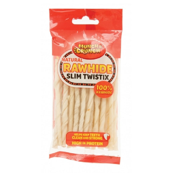 Munch Crunch Natural Rawhide Twist Sticks (80g)