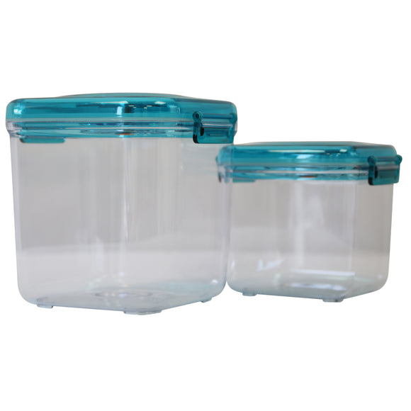 Airtight Food Preservation Storage Container (1.1L+2.2L) (Blue)